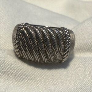 Judith Ripka Sterling Silver Chunky Band, size 6